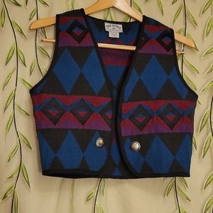 Vintage 2 pc. Side Saddle Rodeo Skirt & Aztec Vest Set